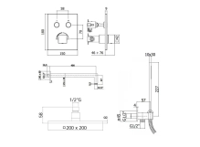 Душевой набор Paffoni Compact-M Quadro, хром (Kit Compact-M Quadro) Фото - 1